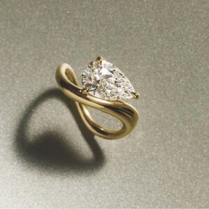 Gold Ring with Clear Stone